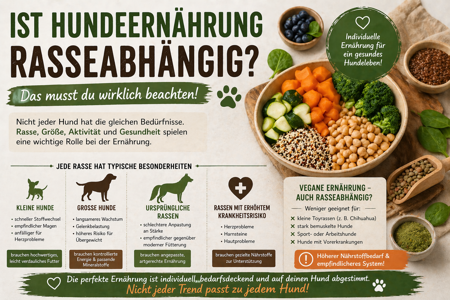 Ist Hundeernährung rasseabhängig? – Das musst du wirklich beachten