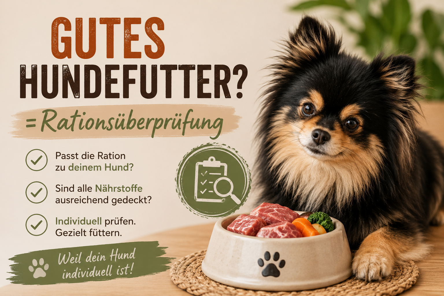 Gutes Hundefutter? Warum eine Rationsüberprüfung oft wichtiger ist